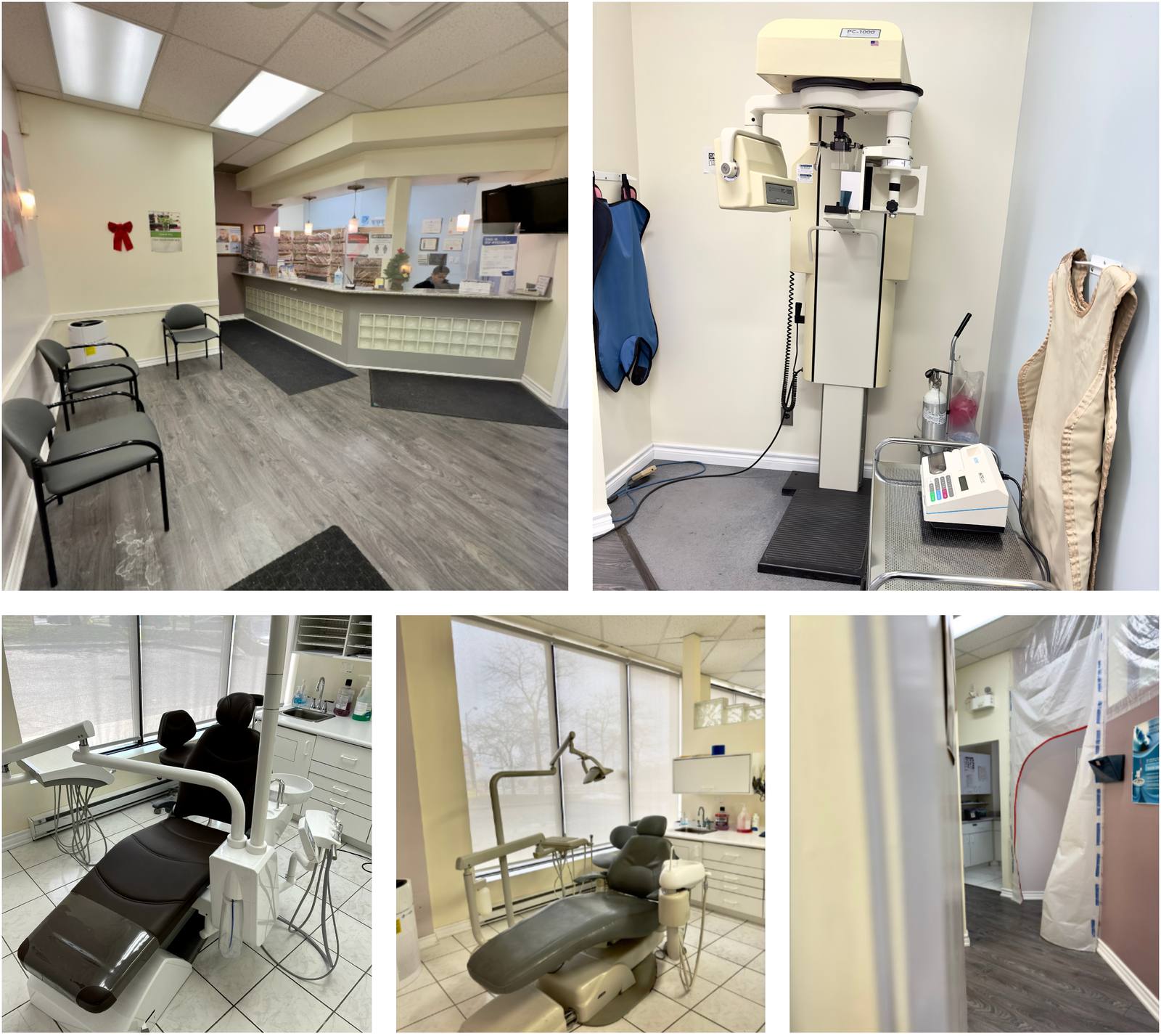 Inside the Elson Dental office — reception, treatment rooms and equipment